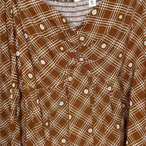 Jolt Plaid Long Sleeve crop top size XLJ - Picture 5 of 6